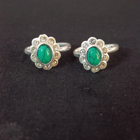 925 Silver Adjustable Toe Rings Pair (Design 122)