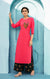 Pretty Pink Reyon Kurti With Plazzo For Casual and Ethnic Wear (K135) - PAAIE