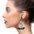 Floral Design Jhumki with Studs and Black Beads - PAAIE