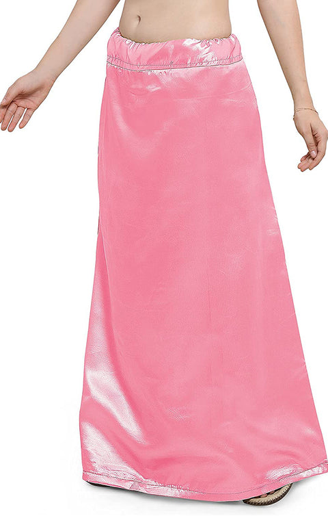 Readymade Satin Petticoats in Pink Color (P18)