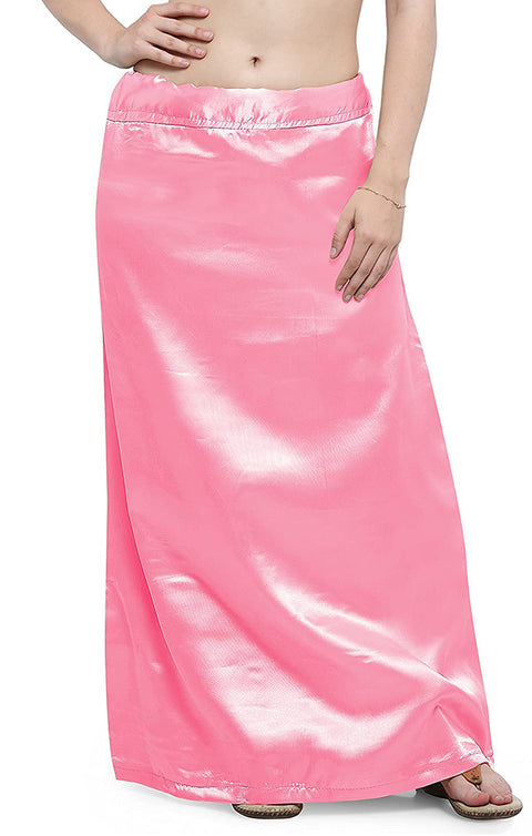 Readymade Satin Petticoats in Pink Color (P18)