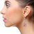American Diamond Designer Earring in Pink Color (E18) - PAAIE