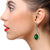 American Diamond Designer Earring in Green Color (E17) - PAAIE