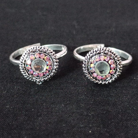 925 Silver Adjustable Toe Rings Pair (Design 141)