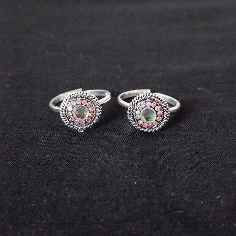 925 Silver Adjustable Toe Rings Pair (Design 141)