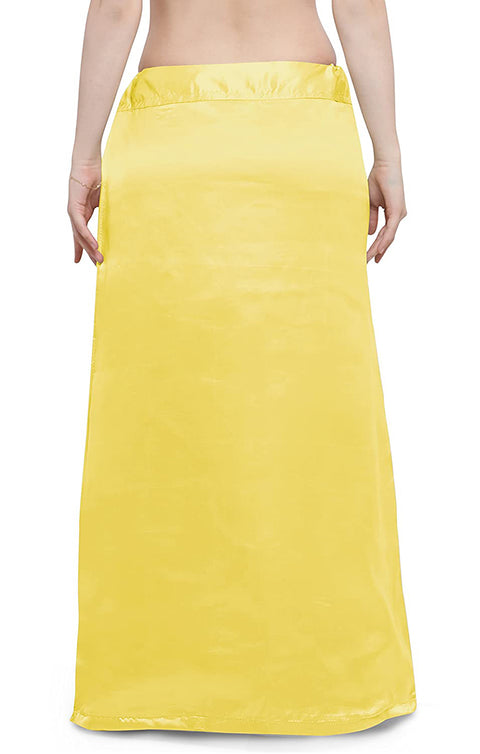 Free Size Readymade Petticoats in Yellow Color (Satin)