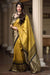 Banarasi Silk Designer Mustard and Black Color Saree - PAAIE