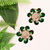 American Diamond Designer Earring in Green Color (E25) - PAAIE