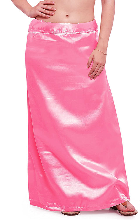 Free Size Readymade Petticoats in Dark Pink Color (Satin)