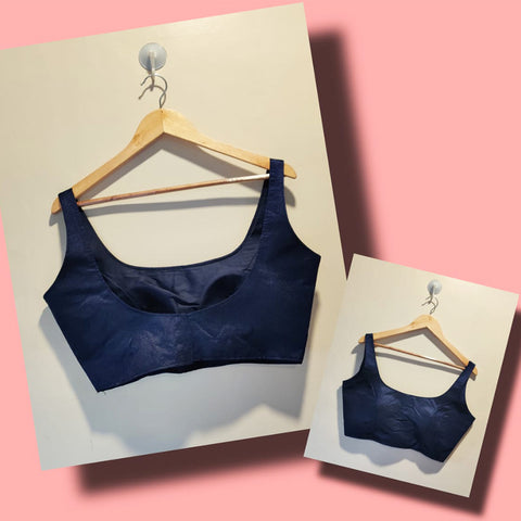 Royal Blue Silk Fabric Blouse For Regular & Casual Wear (Design 259) - PAAIE