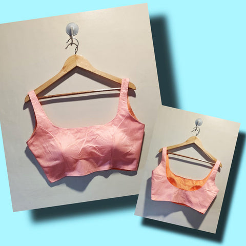 Lovely Peach Silk Fabric Blouse For Regular & Casual Wear  (Design 253) - PAAIE