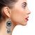 Black Long Dangle Oxidized Earring with Jhumki - PAAIE
