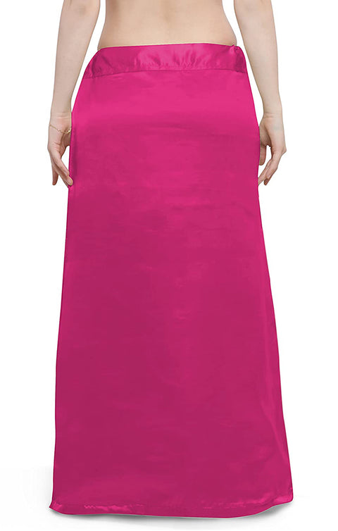 Readymade Petticoats in Magenta Color for Saree (Satin)