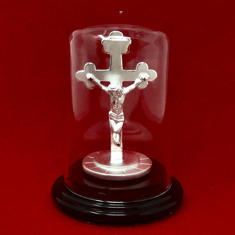 999 Pure Silver Round Jesus Idol with Cross - PAAIE