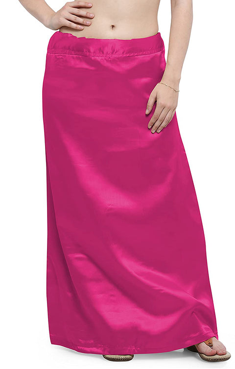 Readymade Petticoats in Magenta Color for Saree (Satin)