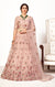 Designer Pink Heavy Thread Embroidery With Mirror Work Lehenga Choli (D34)