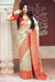 Banarasi Silk Designer Red And Cream Color Saree - PAAIE