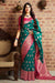 Banarasi Silk Designer Green And Pink Color Saree - PAAIE