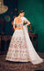 Designer Wedding Engagement White Embroidered & Mirror Georgette Lehenga Choli (D29)