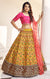 Designer Wedding Special Pink/Yellow Color Heavy Embroidered & Sequin Work Lehenga Choli (D84)