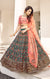 Designer Wedding Special Peach/Green Color Heavy Embroidered & Sequin Work Lehenga Choli (D85)