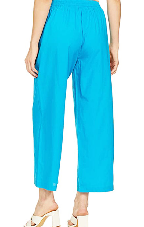 Designer Sky Blue Rayon Plazzo for Womens and Girls (D32)