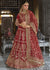 Designer Heritage Maroon Heavy Embroidered Bridal Velvet Lehenga Choli (D188)