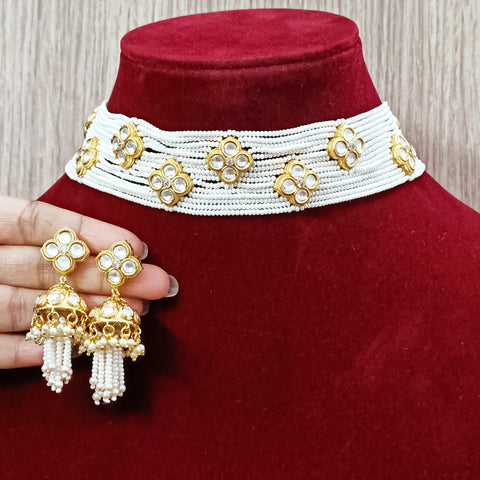 Designer Multi Layer Royal Kundan Necklace with Earrings (D239)