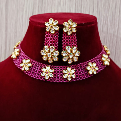 Designer Multi Layer Royal Kundan Necklace with Earrings (D255)