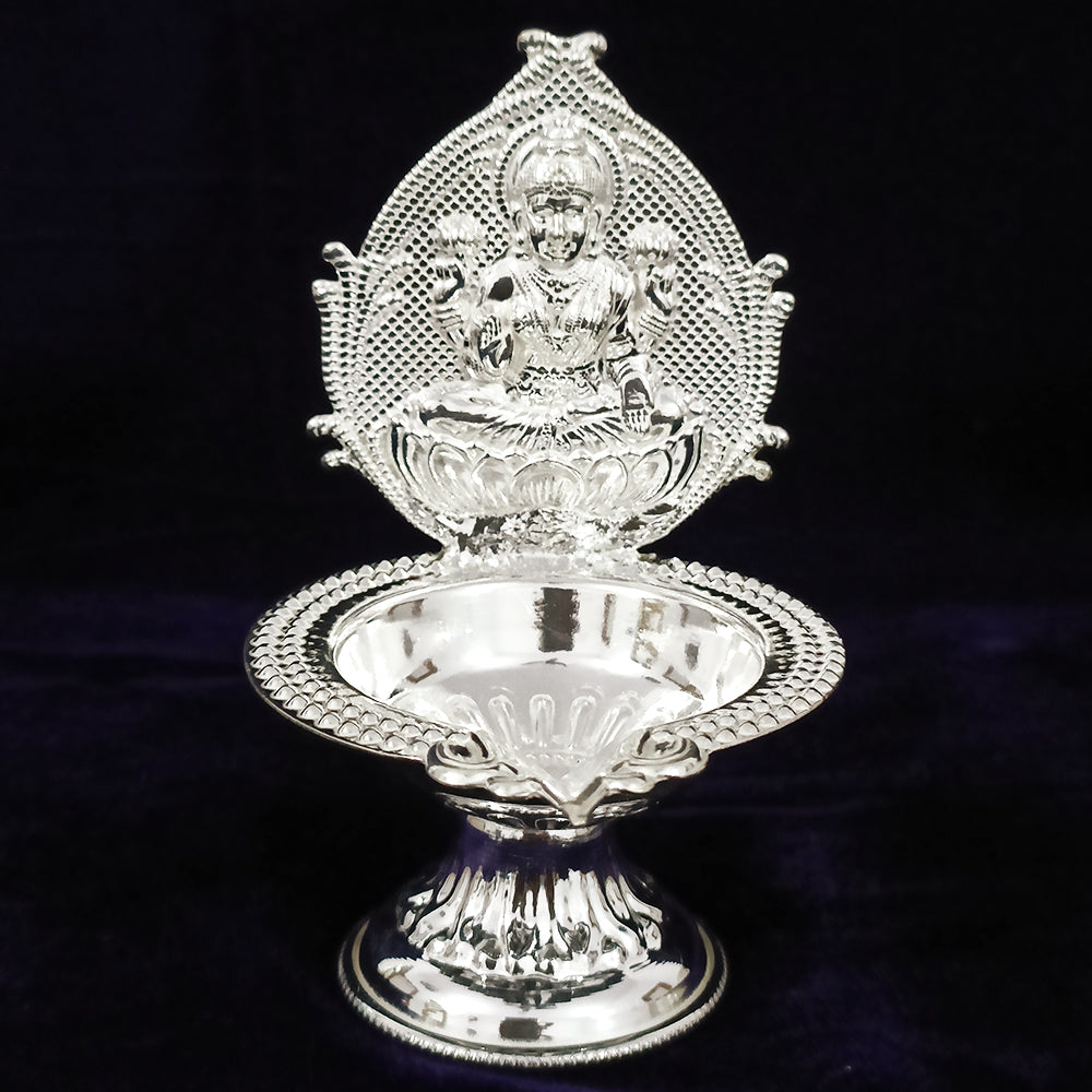925 Silver Lakshmi Diya For Pooja, Diwali Pooja (Design 2)– PAAIE