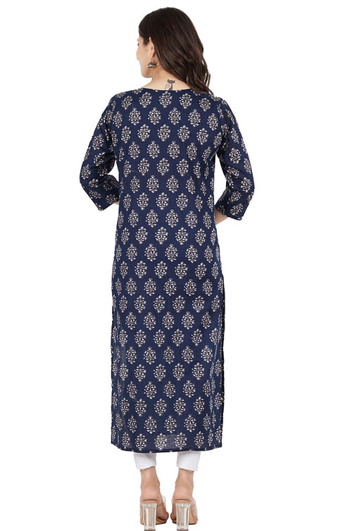 Preferable Blue Color Indian Ethnic Kurti For Casual Wear (K407)