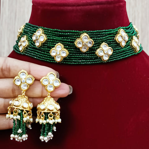 Designer Multi Layer Royal Kundan Necklace with Earrings (D240)