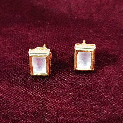 Designer Royal Kundan Gold Plated Studs (Design 56)
