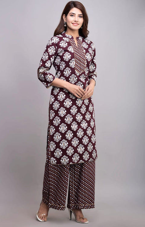 Indian Ethnic Kurti Plazzo Set (K7) - PAAIE