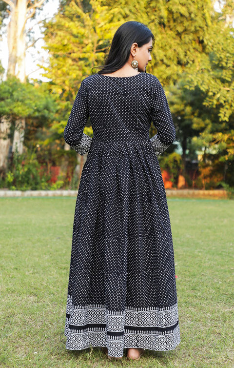 Indian Ethnic Kurti Black Color with Checks (K8) - PAAIE