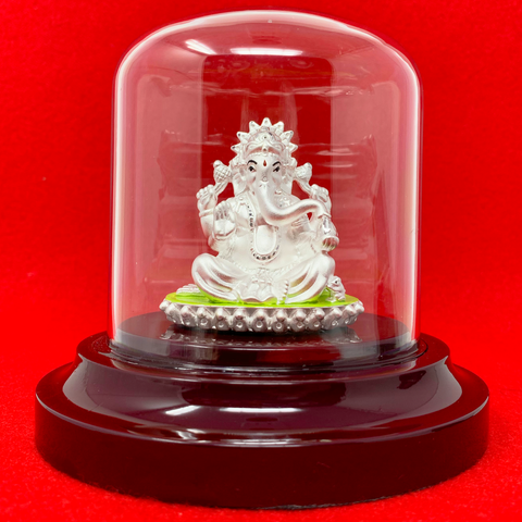 999 Pure Silver Large Circular Ganesha - PAAIE