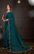 Silk Georgette Teal Designer Saree with Sequins Embroidery - PAAIE