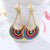 Multicolor Beaded Gold Chain Earrings (D7) - PAAIE