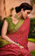 Designer Magenta/Green Brasso Printed Saree for Casual Wear (D447)