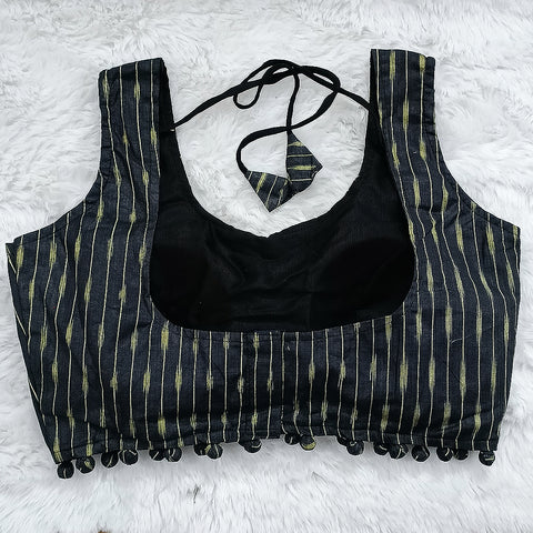 Women's Cotton Designer Readymade Blouse with Ikkat Work (Design 214)