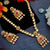 Gold Plated Bridal Premium Kundan Pendant Set - Red Mint (Design 52)