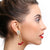 Dangle Earrings with Ruby Red Beads - PAAIE