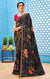 Designer Gray/Black Georgette Printed Saree for Casual Wear (D497)