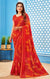 Designer Red/Yellow Georgette Printed Saree for Casual Wear (D498)