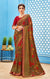 Designer Brown/Red Georgette Printed Saree for Casual Wear (D504)