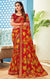 Designer Red/Yellow Georgette Printed Saree for Casual Wear (D508)