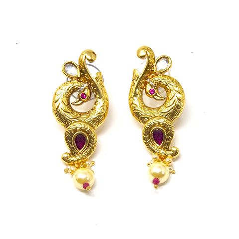 Premium Designer Kundan Pendant Set - PAAIE