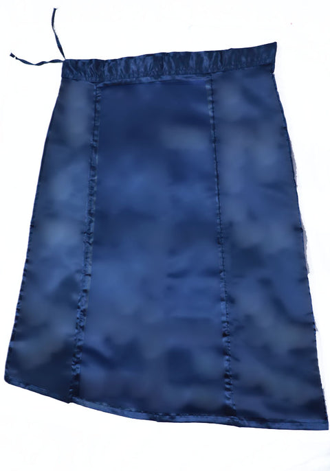 Free Size Readymade Petticoats in Navy Blue Color (Satin) - PAAIE
