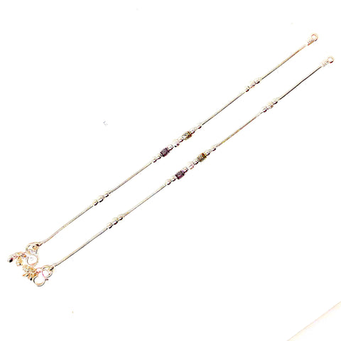 Simple Pure Silver Anklet with Small Bells - PAAIE