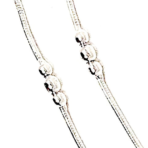 Simple Pure Silver Anklet with Small Bells - PAAIE